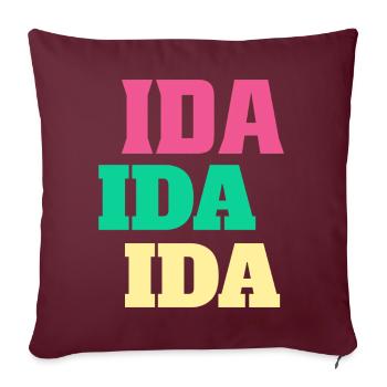 Ida Idachen Geburtstag Name Vorname Geschenke - Sofakissenbezug 45 x 45 cm - Burgunderrot - Vorne