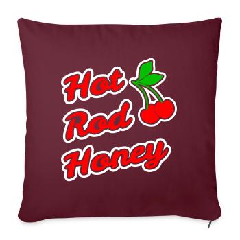 Miel Hot Rod - Housse de coussin décorative 45 x 45 cm - bordeaux - Devant
