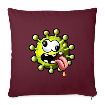 Crazy Virus - Housse de coussin décorative 45 x 45 cm - bordeaux - Devant