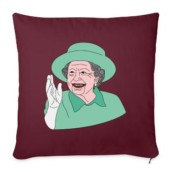 Notre Majesté la reine Elizabeth II. - Housse de coussin décorative 45 x 45 cm - bordeaux - Devant