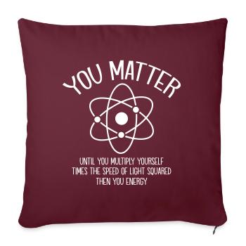 Science Energy - Sofakissenbezug 45 x 45 cm - Burgunderrot - Vorne