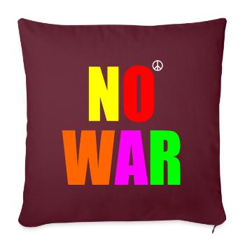 No war - Housse de coussin décorative 45 x 45 cm - bordeaux - Devant