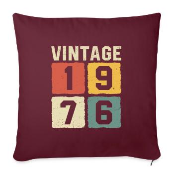Millésime 1976 Né en 1976 - Housse de coussin décorative 45 x 45 cm - bordeaux - Devant