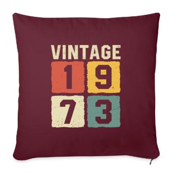 Vintage 1973 Born 1973 - Sofa pillowcase 17,3'' x 17,3'' (45 x 45 cm) - burgundy - Front