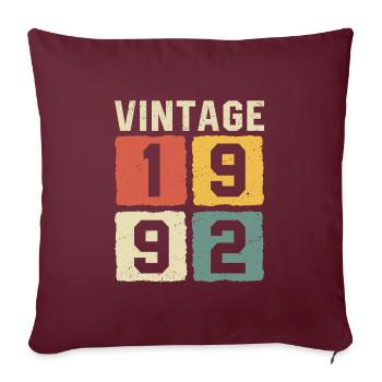 Vintage 1992 Geboren 1992 - Sofakissenbezug 45 x 45 cm - Burgunderrot - Vorne