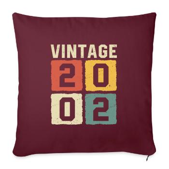 Vintage 2002 Geboren 2002 - Sofakissenbezug 45 x 45 cm - Burgunderrot - Vorne