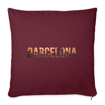 Barcelone Espagne Catalogne Inscription - Housse de coussin décorative 45 x 45 cm - bordeaux - Devant