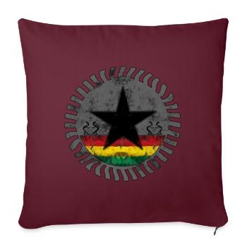 roots reggae star - Housse de coussin décorative 45 x 45 cm - bordeaux - Devant
