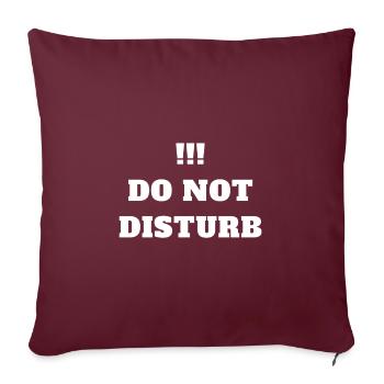 Ne pas déranger - Housse de coussin décorative 45 x 45 cm - bordeaux - Devant