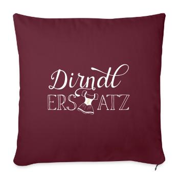 Cadeau de remplacement Dirndl - Housse de coussin décorative 45 x 45 cm - bordeaux - Devant