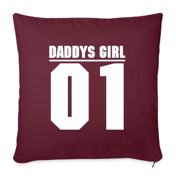 Daddys Girl 01 Tochter Geschenk - Sofakissenbezug 45 x 45 cm - Burgunderrot - Vorne