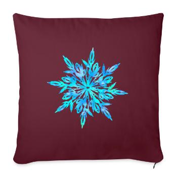 aime l'hiver - Housse de coussin décorative 45 x 45 cm - bordeaux - Devant