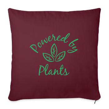 Propulsé par des plantes Vegan Veggie Gift - Housse de coussin décorative 45 x 45 cm - bordeaux - Devant