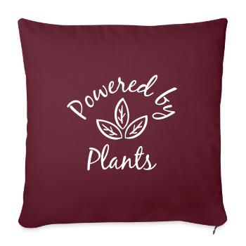 Propulsé par des plantes Vegan Veggie Gift - Housse de coussin décorative 45 x 45 cm - bordeaux - Devant