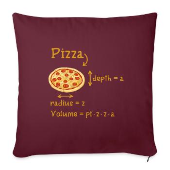 Pizza Pi Mathe Formule Cadeau - Housse de coussin décorative 45 x 45 cm - bordeaux - Devant