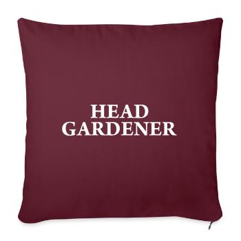 Chef jardinier jardinier jardinier jardinier - Housse de coussin décorative 45 x 45 cm - bordeaux - Devant