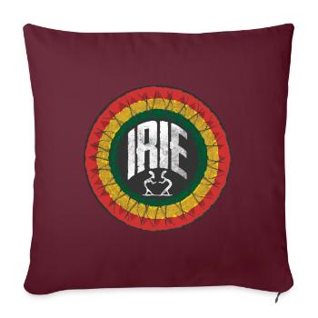 Reggae Irie - Housse de coussin décorative 45 x 45 cm - bordeaux - Devant