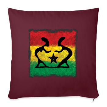 Reggae Tanz - Sofakissenbezug 45 x 45 cm - Burgunderrot - Vorne