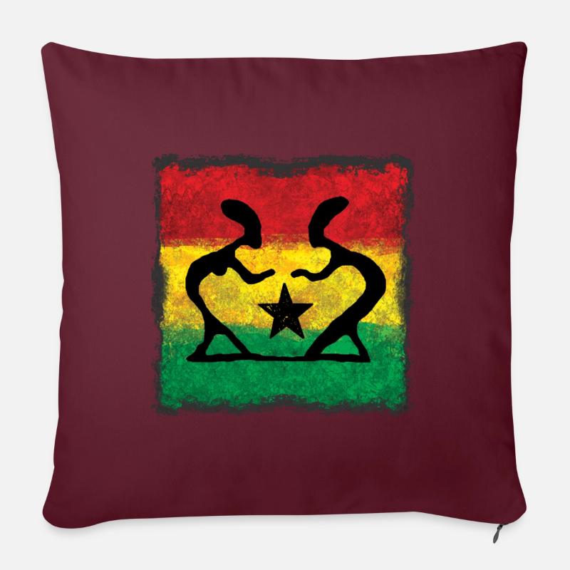 Reggae Dance - Sofa pillowcase 17,3'' x 17,3'' (45 x 45 cm) - burgundy