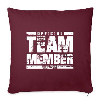 Membre de l’équipe Officiel - Housse de coussin décorative 45 x 45 cm - bordeaux - Devant