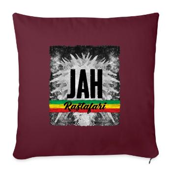 Jah Rastafari Roots reggae - Sofakissenbezug 45 x 45 cm - Burgunderrot - Vorne