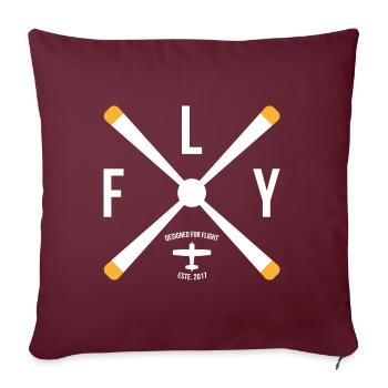 Conçu pour le cadeau de l’avion copilote - Housse de coussin décorative 45 x 45 cm - bordeaux - Devant