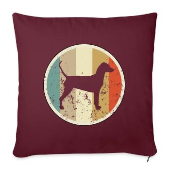 Deutscher Pinscher - Sofakissenbezug 45 x 45 cm - Burgunderrot - Vorne