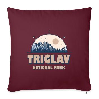 Triglav Nationalpark Slowenien Vintage Wandern - Sofakissenbezug 45 x 45 cm - Burgunderrot - Vorne