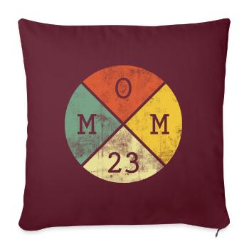 Maman 2023 Maman Mère Naissance Vintage Cadeau - Housse de coussin décorative 45 x 45 cm - bordeaux - Devant