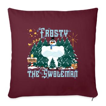 Frosty The Swoleman - Sofakissenbezug 45 x 45 cm - Burgunderrot - Vorne