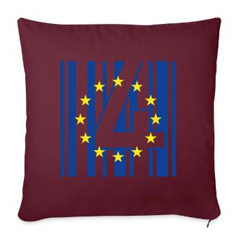 B4RCODE. EU - Sofakissenbezug 45 x 45 cm - Burgunderrot - Vorne