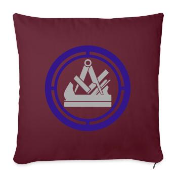 Logo Schreiner Zunft Armoiries | Couleurs changeantes - Housse de coussin décorative 45 x 45 cm - bordeaux - Devant