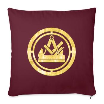 Schreiner Tischler Zunft Logo Wappen Gold - Housse de coussin décorative 45 x 45 cm - bordeaux - Devant