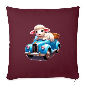 Sprint de moutons - Housse de coussin décorative 45 x 45 cm - bordeaux - Devant