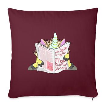 VRAIMENT - Housse de coussin décorative 45 x 45 cm - bordeaux - Devant