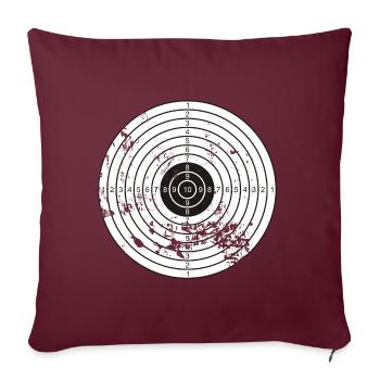cible - Housse de coussin décorative 45 x 45 cm - bordeaux - Devant