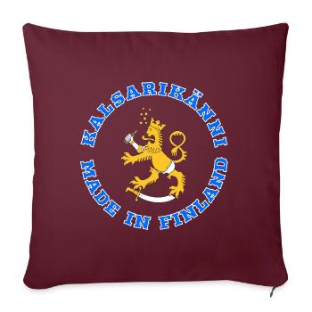 Kalsarikänni - Fabriqué en Finlande - Housse de coussin décorative 45 x 45 cm - bordeaux - Devant