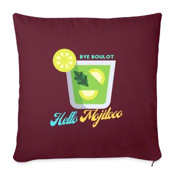 Hallo mojito - Sofakissenbezug 45 x 45 cm - Burgunderrot - Vorne