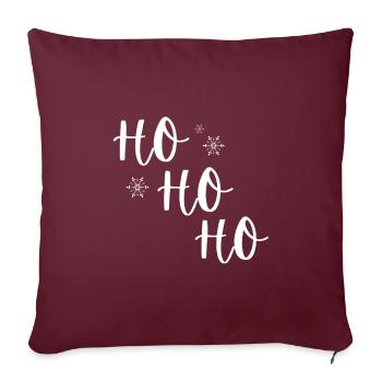 Ho Ho Ho. - Housse de coussin décorative 45 x 45 cm - bordeaux - Devant