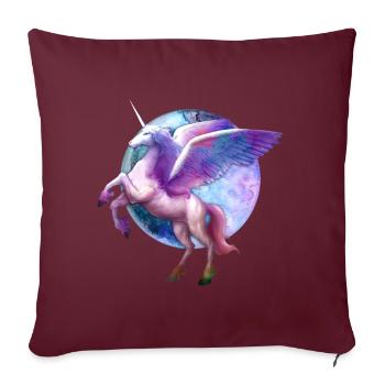 Graphique du cheval Pegasus - Housse de coussin décorative 45 x 45 cm - bordeaux - Devant