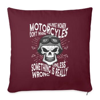 Cadeau moto moto motard - Housse de coussin décorative 45 x 45 cm - bordeaux - Devant