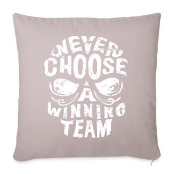never choose a winning team old school - Sofa pillowcase 17,3'' x 17,3'' (45 x 45 cm) - light taupe - Front