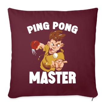 Tennis de table Ping-pong Tenue De tennis de table Joueur de tennis de table - Housse de coussin décorative 45 x 45 cm - bordeaux - Devant