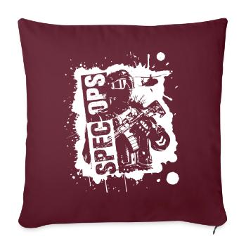 Spec Ops TR White - Sofakissenbezug 45 x 45 cm - Burgunderrot - Vorne