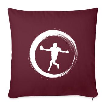 Sporty Hobby Leidenschaft American Football - Sofakissenbezug 45 x 45 cm - Burgunderrot - Vorne