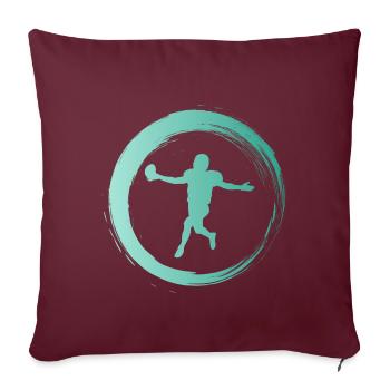 Sporty Hobby Leidenschaft American Football - Sofakissenbezug 45 x 45 cm - Burgunderrot - Vorne