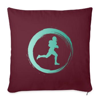 Sporty Hobby Leidenschaft American Football - Sofakissenbezug 45 x 45 cm - Burgunderrot - Vorne