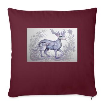 animal mystique 20 - Housse de coussin décorative 45 x 45 cm - bordeaux - Devant