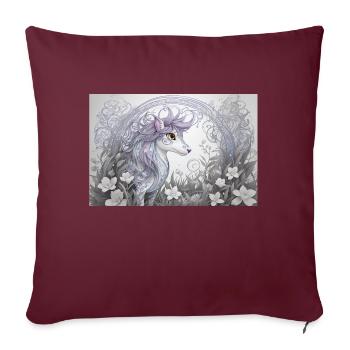 Animal mystique 16 - Housse de coussin décorative 45 x 45 cm - bordeaux - Devant