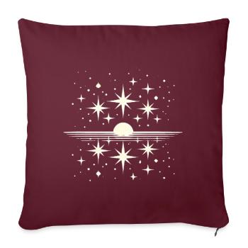 Sterngucker Funkelnder Himmel Kosmos Sterne - Sofakissenbezug 45 x 45 cm - Burgunderrot - Vorne